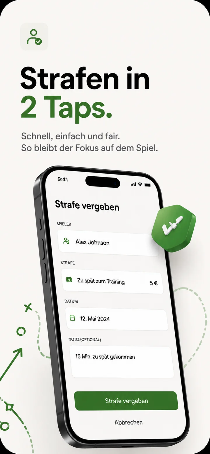 Eine Strafe für ein Teammitglied erfassen