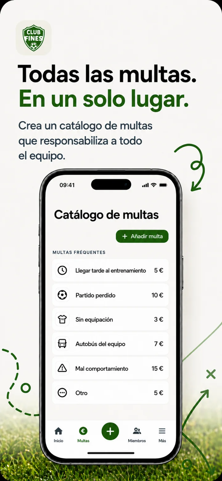 Catálogo de multas de ClubFines en español