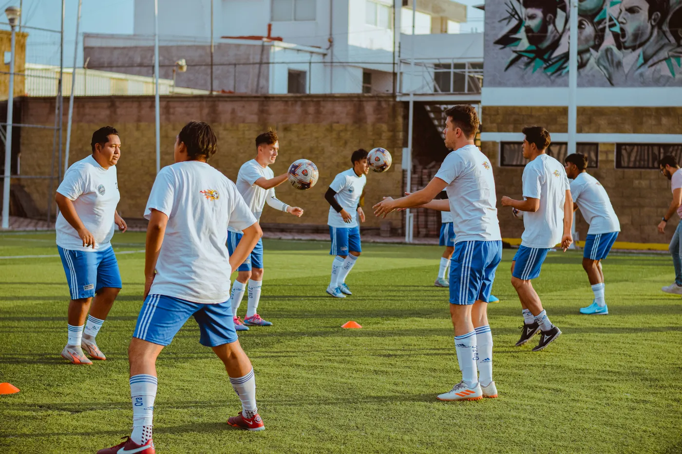 Sports photography illustrating team life